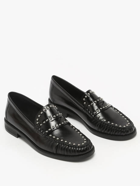 Mocassins Uit Leder Inuovo Zwart women LFG005 ander zicht 1